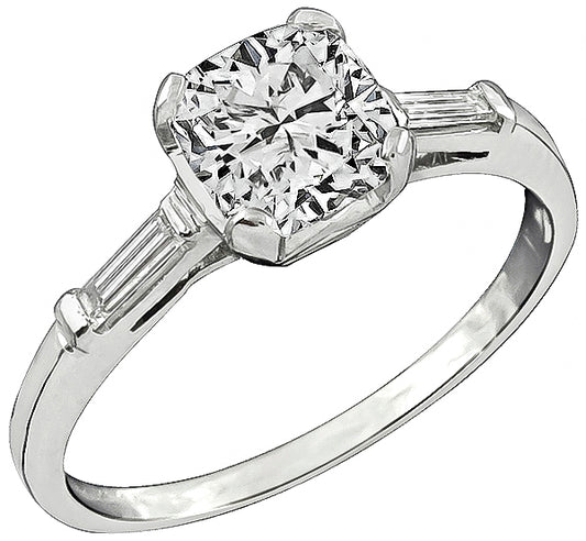 GIA Certified Internally Flawless 1.33ct Diamond Engagement Ring