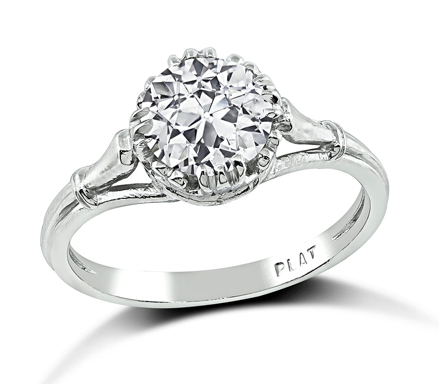 GIA-Certified 1.08ct Diamond Engagement Ring