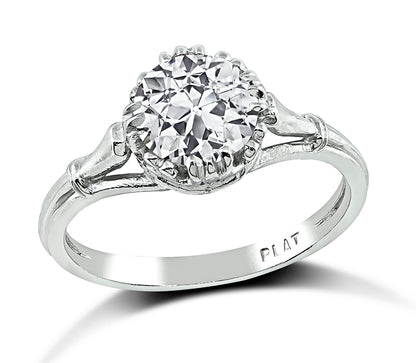 GIA-Certified 1.08ct Diamond Engagement Ring