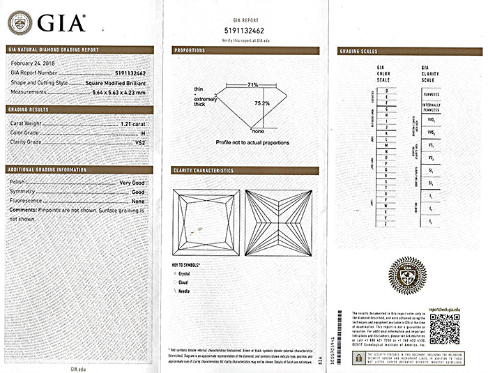 Estate GIA Certified 1.21ct Diamond Engagement Ring