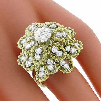 Hammerman Brothers 0.85ct Diamond   Gold Cocktail Ring