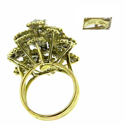 Hammerman Brothers 0.85ct Diamond   Gold Cocktail Ring