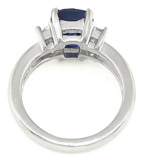 Estate 2.74ct Sapphire Engagement Ring