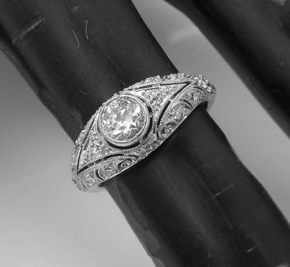 J.E. Callwell  & Co 0.45ct Diamond Platinum Engagement Ring