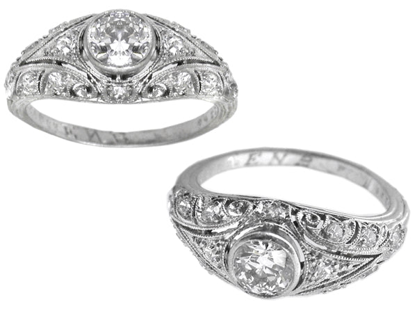 J.E. Callwell  & Co 0.45ct Diamond Platinum Engagement Ring