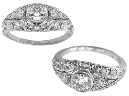 J.E. Callwell  & Co 0.45ct Diamond Platinum Engagement Ring