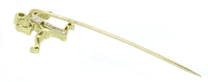 Jose Hess 0.35ct Diamond 14K Yellow Gold Diamond Stick Pin
