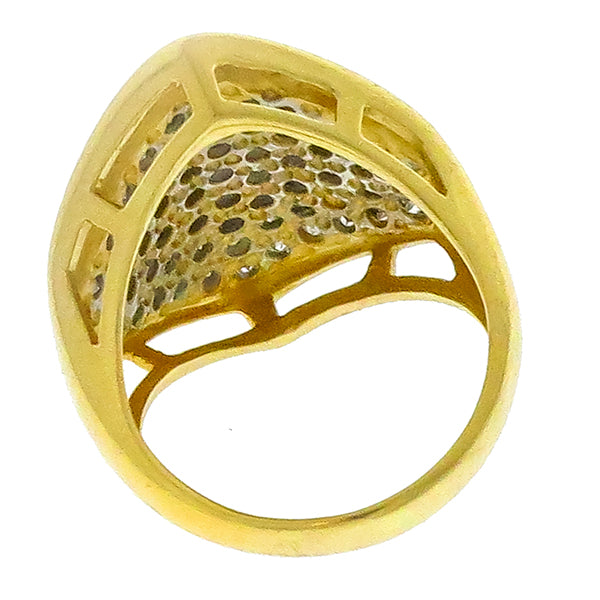 Estate 2.00ct Round Cut Diamond Cluster 14k Yellow Gold Ring