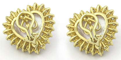 Mabe Pearl 1.80ct Diamond Gold Earrings