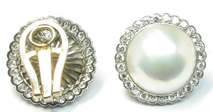 Mabe Pearl 2.70ct Diamond Earrings