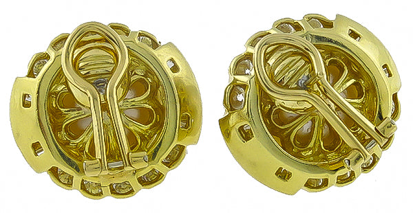 Mabe Pearl 4.00ct Diamond Earrings