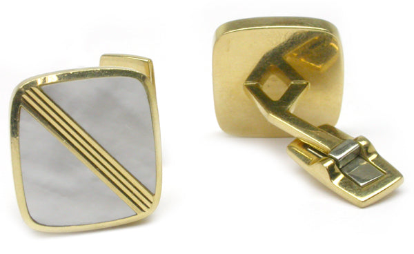 Mother of Pearl 18k Yellow Gold Cufflinks