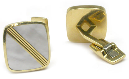 Mother of Pearl 18k Yellow Gold Cufflinks