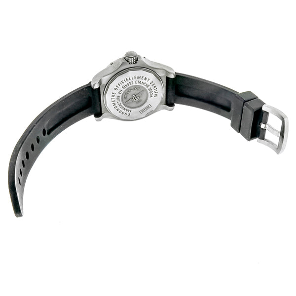 Breitling Chronometre Automatic Stainless Steel Watch with Rubber Strap