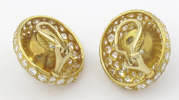 Pearl 4.50ct Diamond Gold Earrings