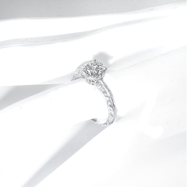 Peregrina 1.28ct Transition Round Brilliant Diamond Platinum Engagement Ring