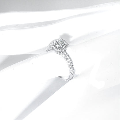 Peregrina 1.28ct Transition Round Brilliant Diamond Platinum Engagement Ring