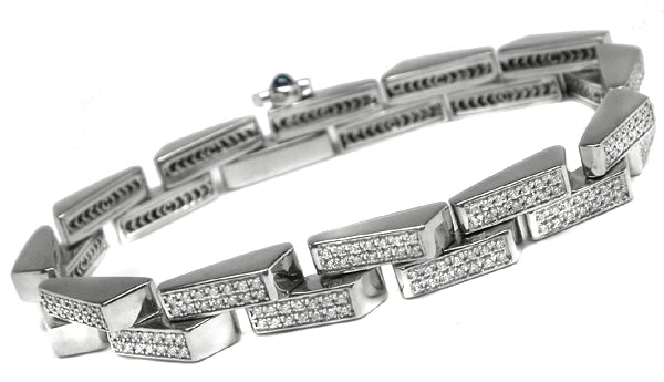 Philippe Charriol 4ct Diamond 14k White Gold Bracelet