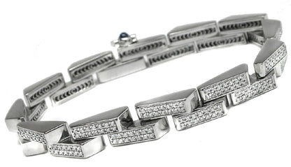 Philippe Charriol 4ct Diamond 14k White Gold Bracelet