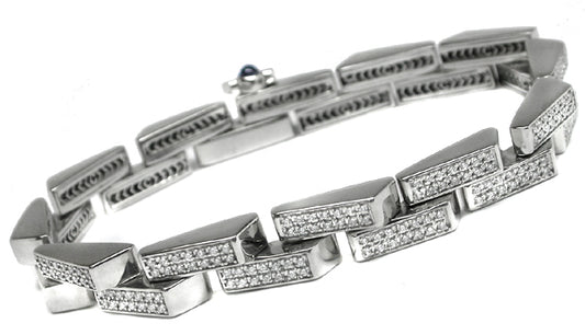 Philippe Charriol 4ct Diamond 14k White Gold Bracelet