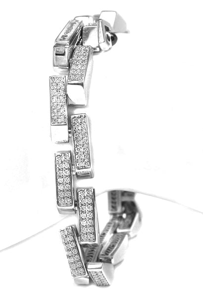 Philippe Charriol 4ct Diamond 14k White Gold Bracelet