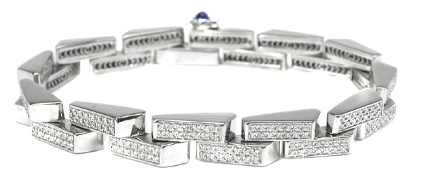 Philippe Charriol 4ct Diamond 14k White Gold Bracelet