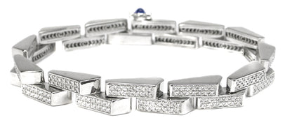 Philippe Charriol 4ct Diamond 14k White Gold Bracelet