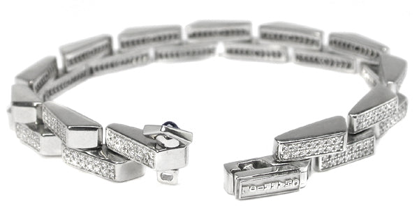 Philippe Charriol 4ct Diamond 14k White Gold Bracelet