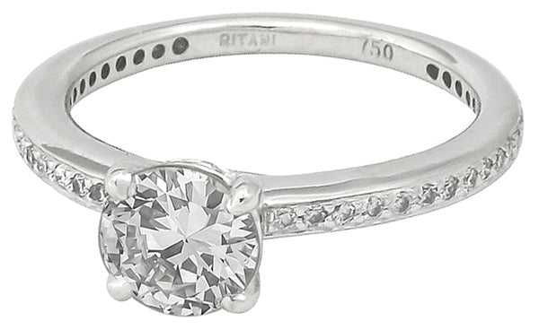 Ritani 0.86ct Diamond 18k Gold Ring
