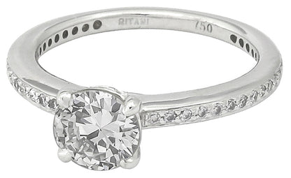 Ritani 0.86ct Diamond 18k Gold Ring