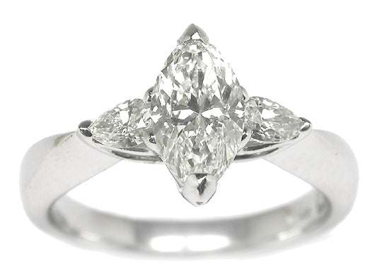 Ritani 1.15ct Marquise Cut Diamond Platinum Engagement Ring