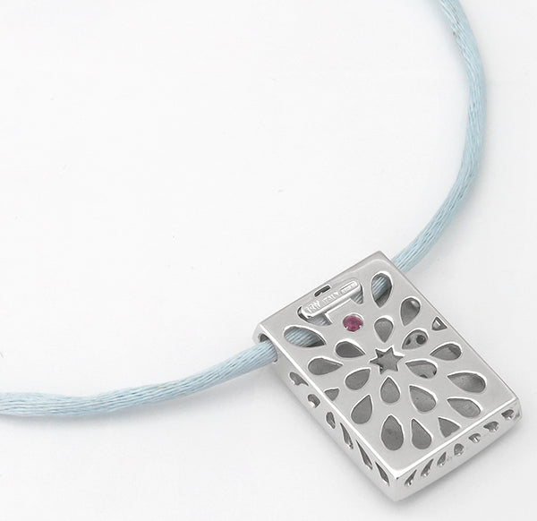 Roberto Coin Enamel Diamond White Gold Necklace