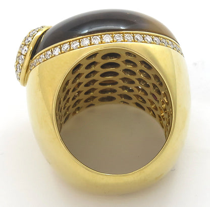 Roberto Coin Tiger's Eye 1.20ct Diamond Gold Ring