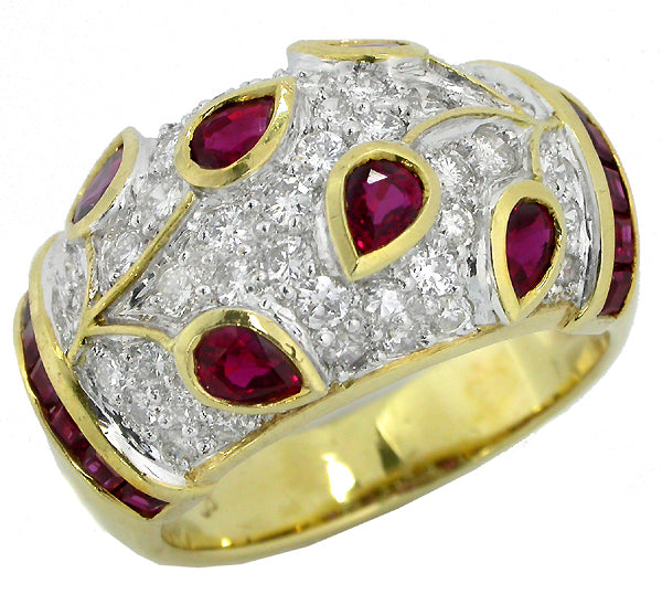 Ruby Diamond 18k Gold Ring