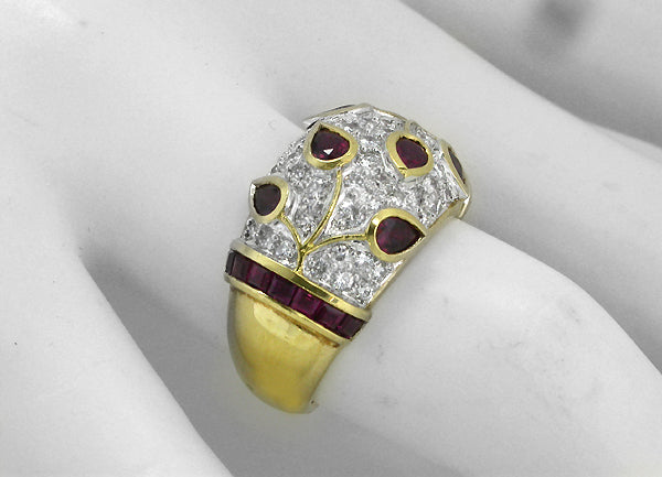 Ruby Diamond 18k Gold Ring