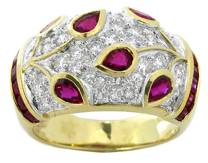 Ruby Diamond 18k Gold Ring
