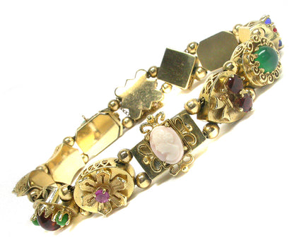 Semi-Precious 14k Yellow Gold Bracelet