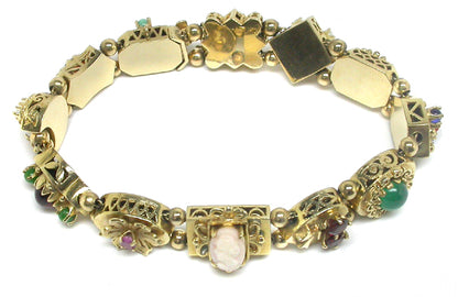 Semi-Precious 14k Yellow Gold Bracelet