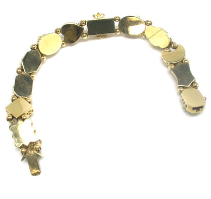 Semi-Precious 14k Yellow Gold Bracelet