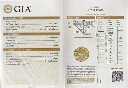 Tacori GIA  0.84ct Diamond Engagement Ring and Wedding Band Set