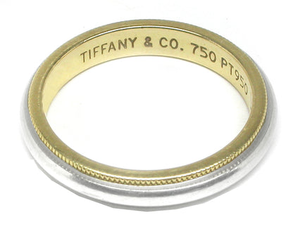 Tiffany & Co. 3.5mm  18k Yellow Gold Platinum Wedding Band