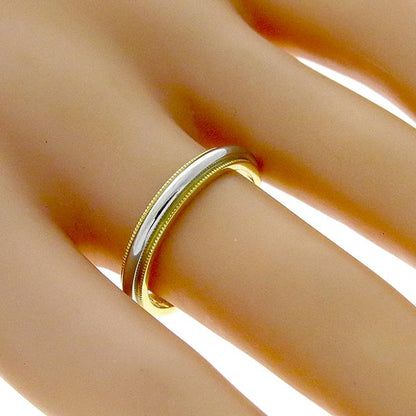 Tiffany & Co. 3mm 18k Yellow Gold Platinum Filigree  Wedding Band