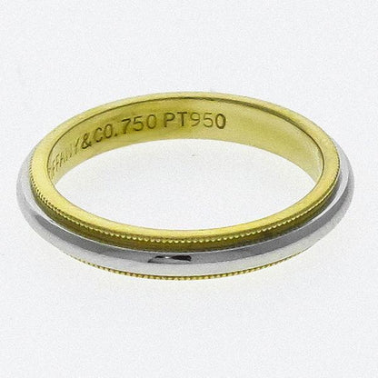 Tiffany & Co. 3mm 18k Yellow Gold Platinum Filigree  Wedding Band