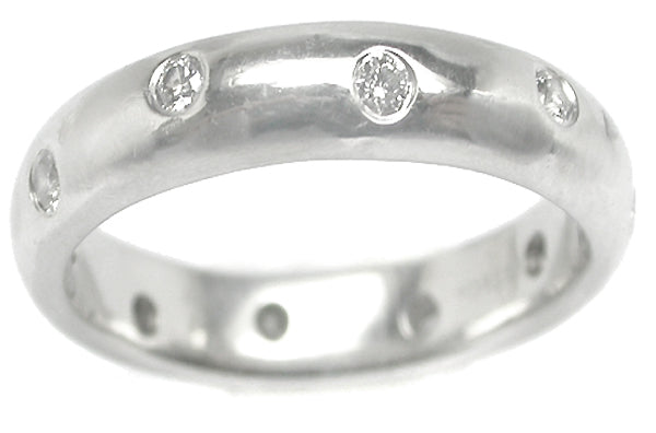 Tiffany & Co. 4mm Platinum Diamond Wedding Band