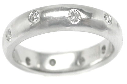 Tiffany & Co. 4mm Platinum Diamond Wedding Band