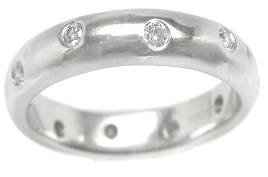 Tiffany & Co. 4mm Platinum Diamond Wedding Band