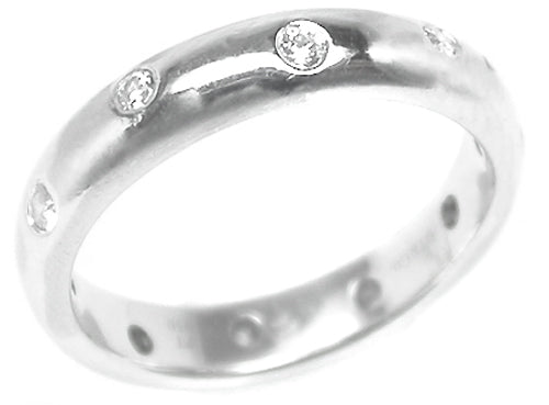 Tiffany & Co. 4mm Platinum Diamond Wedding Band