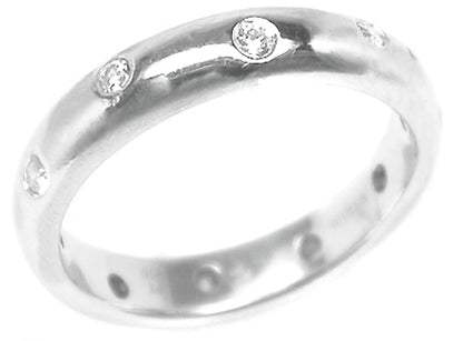 Tiffany & Co. 4mm Platinum Diamond Wedding Band