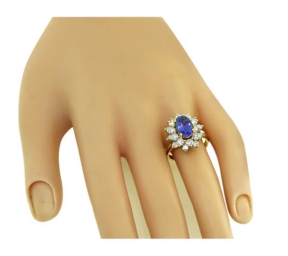 Tiffany 3ct Tanzanite Diamond Ring Israel Rose
