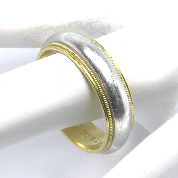 Tiffany Designer 6mm Gold And Platinum Wedding Band Israel Rose